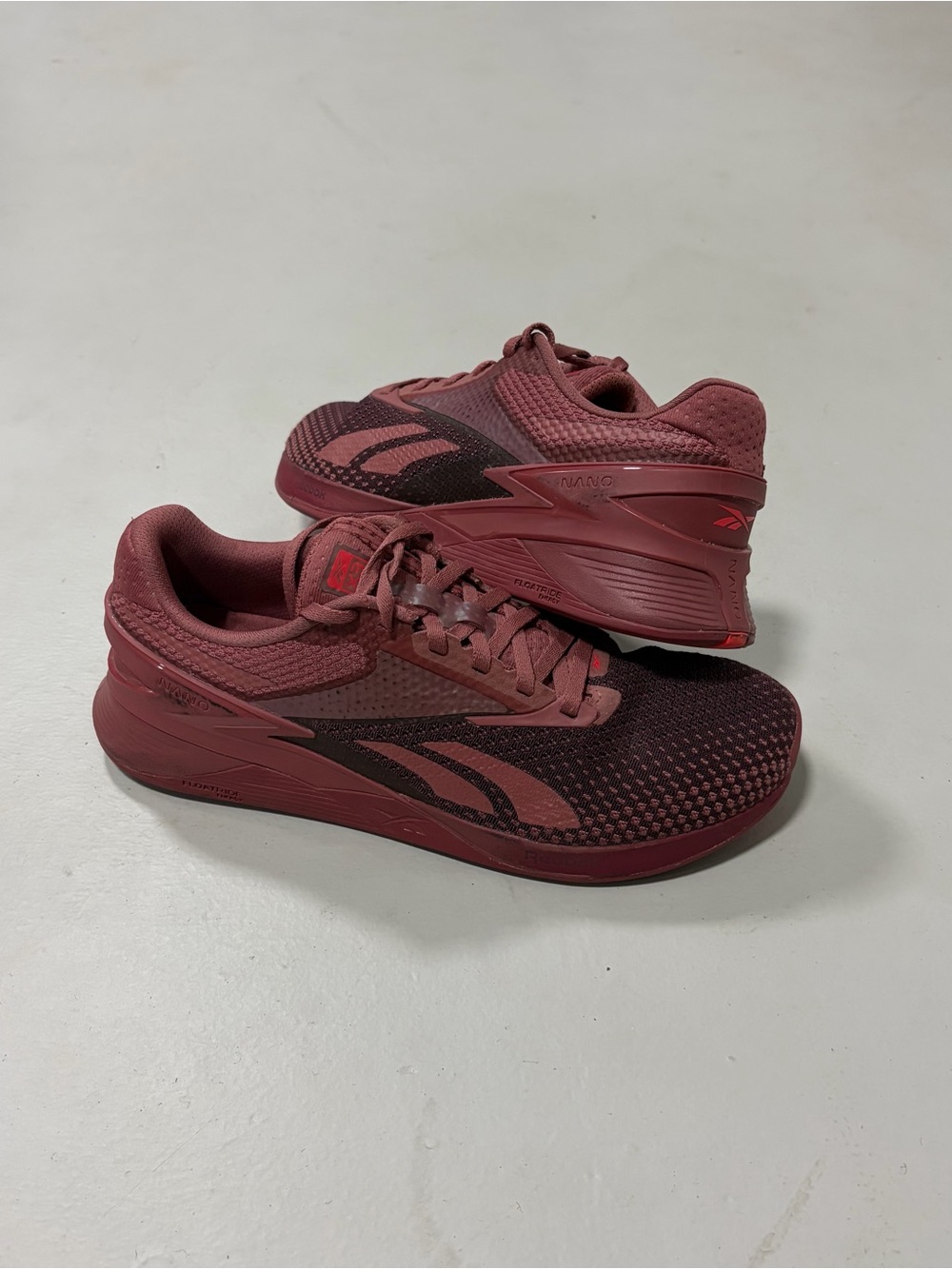 Sick Reebok Nano X3 RopePro Floatride Energy Shoes Burgundy Red Size 9.5
